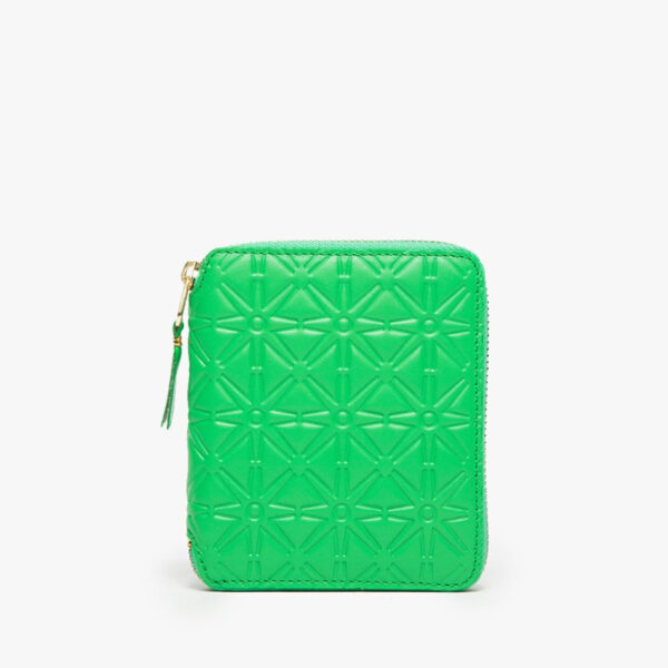 Embossed Box Wallet In Green - Image 2